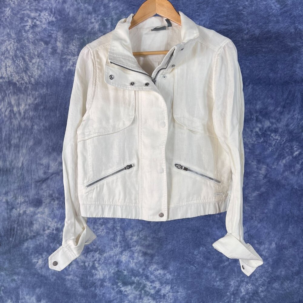 Athleta Sahara Linen Jacket Sz M